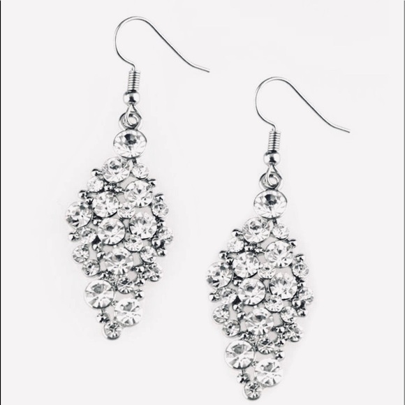 Statement Crystal Dangle Earrings - Picture 2 of 2